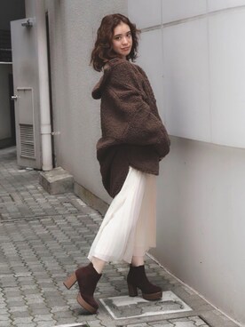 「dazzlin（ダズリン）のアイテム（ブーツ）」を使った、natsumiさん（レディース・158cm）の秋コーディネート