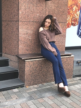 「dazzlin（ダズリン）のアイテム（アクセサリー）」を使った、natsumiさん（レディース・158cm）の秋コーディネート