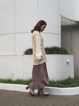 「くすみカラー」｜natsumiさん（レディース・158cm）の秋コーディネート