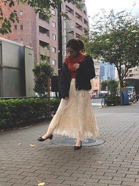 「dazzlin（ダズリン）のアイテム（ダウンジャケット/コート）」を使った、natsumiさん（レディース・158cm）の秋コーディネート