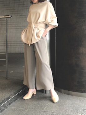 「くすみカラー」｜natsumiさん（レディース・158cm）の春コーディネート