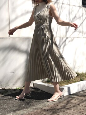 「dazzlin（ダズリン）のアイテム（ニット/セーター）」を使った、natsumiさん（レディース・158cm）の春コーディネート