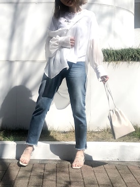 「dazzlin（ダズリン）のアイテム（バッグ）」を使った、natsumiさん（レディース・158cm）の春コーディネート