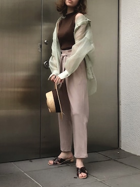 「dazzlin（ダズリン）のアイテム（帽子）」を使った、natsumiさん（レディース・158cm）の春コーディネート