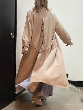 「dazzlin（ダズリン）のシャイニーティアードフレアワンピース（ワンピース、ブルー系）」を使った、natsumiさん（レディース・158cm）の冬コーディネート