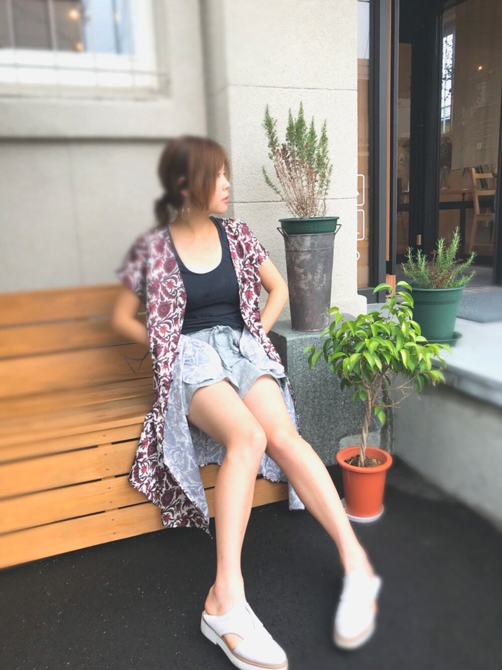 「大人ワンピ、更紗柄、柄ワンピース、willfully、LIPSTAR、ZARA、IENA、夏セールで買いました、ZOZOUSED」｜「Willful by lipstarの【Willful by lipstar】更紗プリントワンピース（ワンピース、ホワイト系）」を使った、sacoさん（レディース・167cm）の夏コーディネートの1枚目の写真