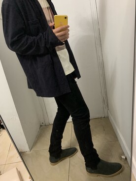 「COMMON PROJECTS（コモンプロジェクト）のアイテム（その他シューズ）」を使った、jjjさん（メンズ・174cm）の秋コーディネート