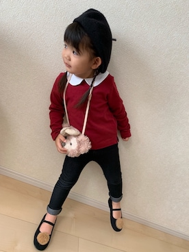 「apres les cours（アプレレクール）のアイテム（その他シューズ）」を使った、a.r_sさん（キッズ・110cm）の秋コーディネート