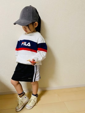 「RADCHAP（ラッドチャップ）のアイテム（パーカー）」を使った、a.r_sさん（キッズ・110cm）の冬コーディネート