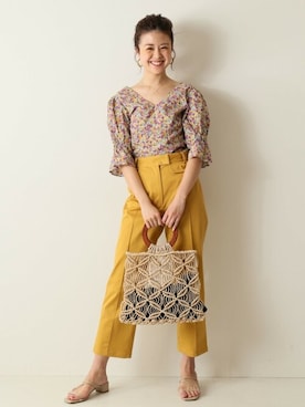 「MARCHER（マルシェ）のアイテム」を使った、Moeさん（レディース・161cm）の春コーディネート