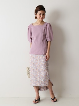 「U by SPICK&SPAN（ユーバイスピックアンドスパン）のアイテム」を使った、Moeさん（レディース・161cm）の春コーディネート