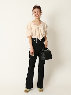 「U by SPICK&SPAN（ユーバイスピックアンドスパン）のアイテム」を使った、Moeさん（レディース・161cm）の春コーディネート