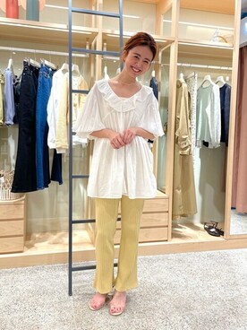 「U by SPICK&SPAN（ユーバイスピックアンドスパン）のアイテム」を使った、Moeさん（レディース・161cm）の春コーディネート