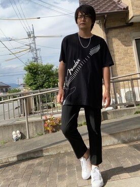 「アイテム（スラックス）」を使った、Yoshihisa  Mizunoさん（メンズ・168cm・30代）の夏コーディネート