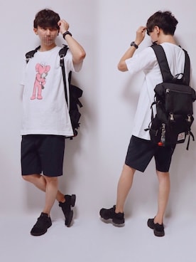 「G-SHOCK（ジーショック）のg-shock mini / GMN-691-1AJF / CASIO Gショックミニ 腕時計（デジタル腕時計）」を使った、しかさん（メンズ・168cm）の夏コーディネート