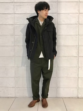「Johnbull Private labo（ジョンブルプライベートラボ）のアイテム（ナイロンジャケット）」を使った、fu_kuさん（メンズ・169cm）の秋コーディネート