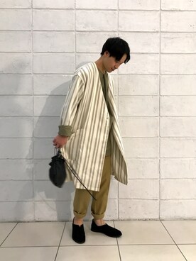 「Johnbull Private labo（ジョンブルプライベートラボ）のアイテム（スリッポン）」を使った、fu_kuさん（メンズ・169cm）の春コーディネート