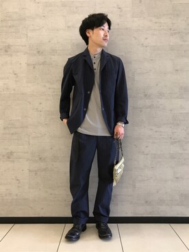 「Johnbull Private labo（ジョンブルプライベートラボ）のアイテム（テーラードジャケット）」を使った、fu_kuさん（メンズ・169cm）の春コーディネート
