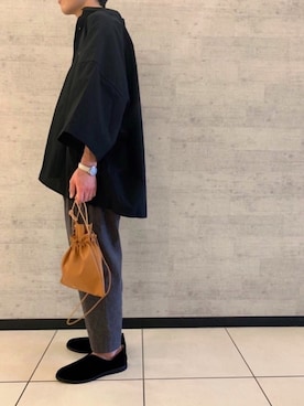 「Johnbull Private labo（ジョンブルプライベートラボ）のアイテム（スリッポン）」を使った、fu_kuさん（メンズ・169cm）の春コーディネート