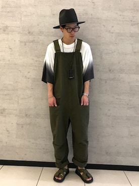 「Johnbull Private labo（ジョンブルプライベートラボ）のアイテム（帽子）」を使った、fu_kuさん（メンズ・169cm）の春コーディネート
