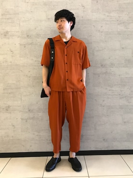 「Johnbull Private labo（ジョンブルプライベートラボ）のアイテム（スリッポン）」を使った、fu_kuさん（メンズ・169cm）の春コーディネート