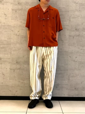 「Johnbull Private labo（ジョンブルプライベートラボ）のアイテム（スリッポン）」を使った、fu_kuさん（メンズ・169cm）の春コーディネート