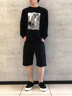「Johnbull Private labo（ジョンブルプライベートラボ）のアイテム（スニーカー）」を使った、fu_kuさん（メンズ・169cm）の春コーディネート