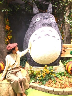 「ミカヅキモモコ（ミカヅキモモコ）のアイテム（ハンチング/ベレー帽）」を使った、chanyさん（レディース・153cm）の秋コーディネート