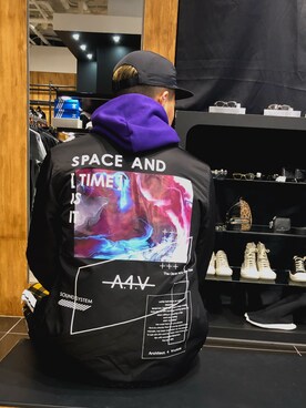 「L.H.P（エルエイチピー）のアイテム（ブルゾン）」を使った、タグチ　ユータさん（メンズ・187cm）の秋コーディネート