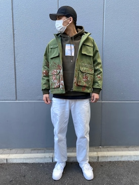 「BlackEyePatch（ブラックアイパッチ）のアイテム（ジャケット/アウター）」を使った、タグチ　ユータさん（メンズ・187cm）の秋コーディネート