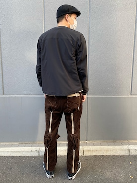 「FLAGSTUFF（フラグスタフ）のアイテム（パンツ）」を使った、タグチ　ユータさん（メンズ・187cm）の秋コーディネート