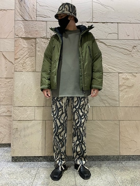 「DANKE SCHON（ダンケシェーン）のアイテム（帽子）」を使った、タグチ　ユータさん（メンズ・187cm）の冬コーディネート