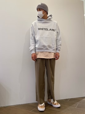 「DANKE SCHON（ダンケシェーン）のアイテム（スラックス）」を使った、タグチ　ユータさん（メンズ・187cm）の冬コーディネート