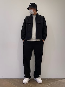「WHITELAND（ホワイトランド）のアイテム（ブルゾン）」を使った、タグチ　ユータさん（メンズ・187cm）の春コーディネート