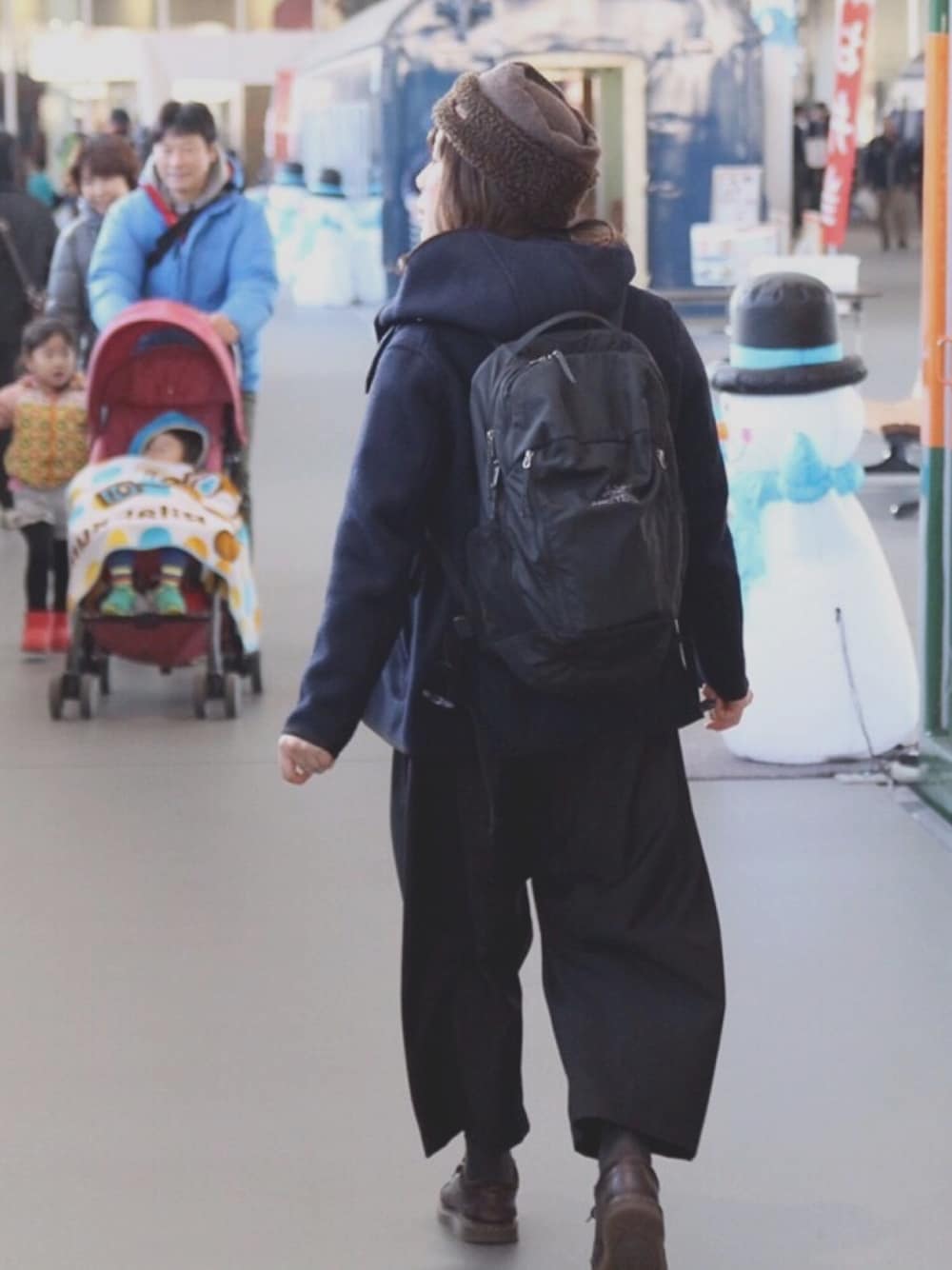 「メリークリスマス、あったかコーデ、古着MIX、ニット、ワイドパンツ、Danton、casual、ノルディック柄、黒、Dr.Martens」｜「ARC'TERYXのARC'TERYX / “MANTIS 26” 15SS☆（バックパック/リュック、ブラック系）」を使った、rさん（レディース・163cm）の冬コーディネートの1枚目の写真