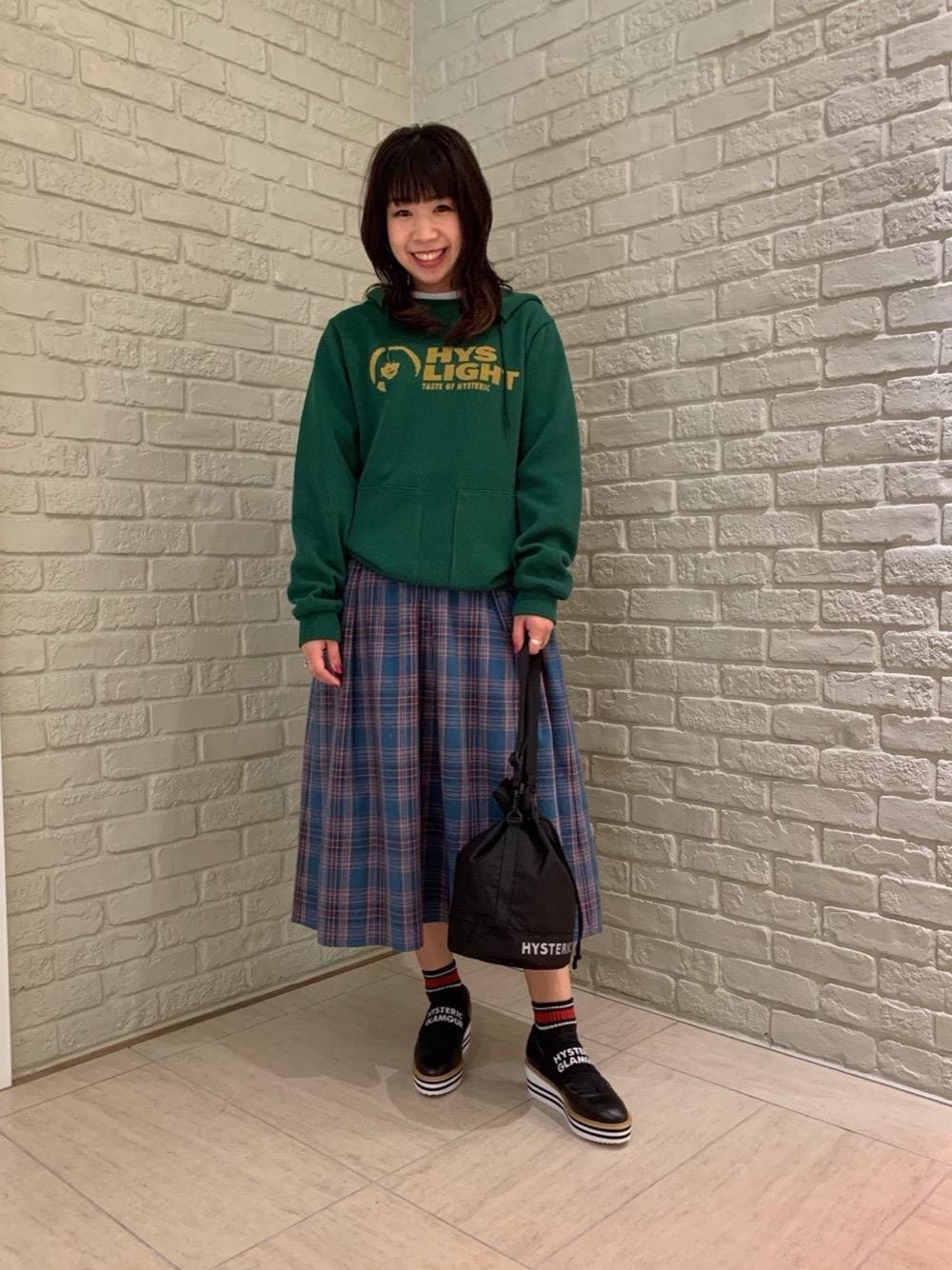 定価30800円 HYSTERIC GLAMOUR ミモレ丈タックスカート M オンライン で 販売ファッション - 定価30800円 HYSTERIC