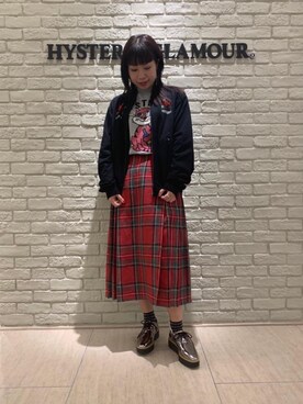 「アニマル」｜「アイテム（モカシン/デッキシューズ）」を使った、OKUDAさん（レディース・161cm）の春コーディネート