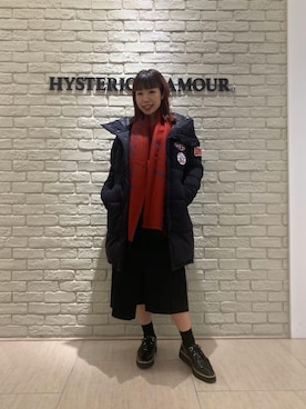 「プリーツ」｜「アイテム（ダウンジャケット/コート）」を使った、OKUDAさん（レディース・161cm）の秋コーディネート