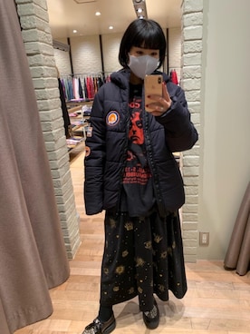 「コラボレーション」｜「アイテム（ブルゾン）」を使った、OKUDAさん（レディース・161cm）の秋コーディネート
