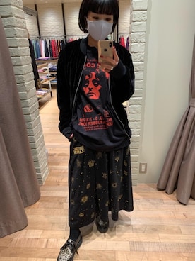 「コラボレーション」｜「アイテム（ブルゾン）」を使った、OKUDAさん（レディース・161cm）の秋コーディネート