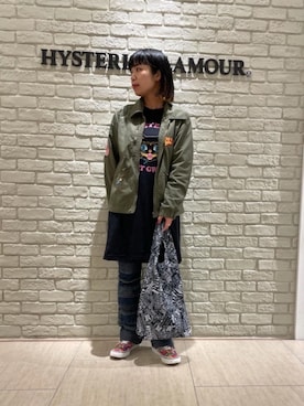「リメイクデニム」｜「アイテム（バッグ）」を使った、OKUDAさん（レディース・161cm）の春コーディネート
