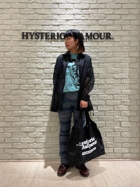 「リメイクデニム」｜「アイテム（シャツ/ブラウス）」を使った、OKUDAさん（レディース・161cm）の春コーディネート