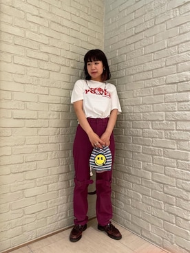 「ハイウエスト」｜「アイテム（雑貨/ホビー）」を使った、OKUDAさん（レディース・161cm）の春コーディネート