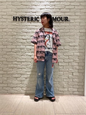 「半袖シャツ」｜「アイテム（雑貨/ホビー）」を使った、OKUDAさん（レディース・161cm）の春コーディネート