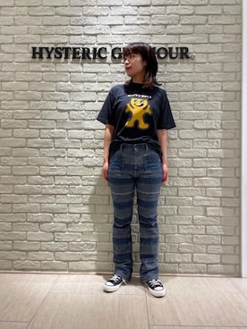 「リメイクデニム」｜「アイテム（Tシャツ/カットソー）」を使った、OKUDAさん（レディース・161cm）の夏コーディネート