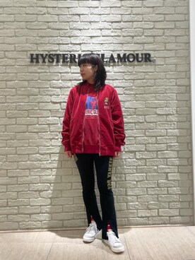 「HYSTERIC GLAMOUR（ヒステリックグラマー）のDIZZY&MILKY フレアパンツ（その他パンツ）」を使った、OKUDAさん（レディース・161cm）の秋コーディネート