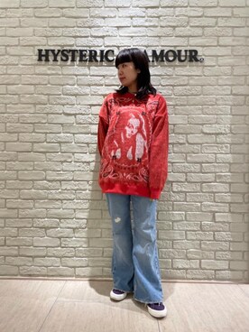 「ﾋﾞｯｸﾞｼﾙｴｯﾄ」｜「アイテム（スウェット）」を使った、OKUDAさん（レディース・161cm）の秋コーディネート
