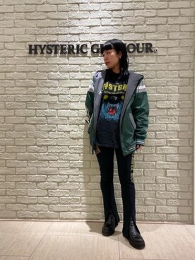 「ﾋﾞｯｸﾞｼﾙｴｯﾄ」｜「アイテム（ジャケット/アウター）」を使った、OKUDAさん（レディース・161cm）の冬コーディネート