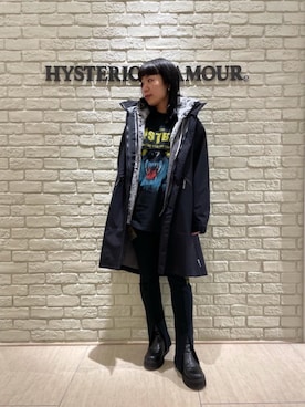 「ロンt」｜「アイテム（その他アウター）」を使った、OKUDAさん（レディース・161cm）の冬コーディネート