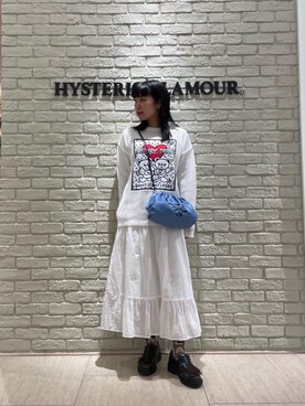 「ﾋﾞｯｸﾞｼﾙｴｯﾄ」｜「アイテム（スカート）」を使った、OKUDAさん（レディース・161cm）の春コーディネート